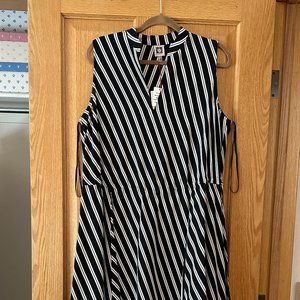 Anne Klein sleeveless stripe dress